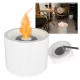 Bio-șemineu Moon MINI Alb Structural pentru Terasă și Balcon | Bio-Vatră Portabilă, Eficientă și Elegantă, Cu Arzător Din Oțel Inoxidabil de 0,5–1L și Mâner de Stingere Inclus