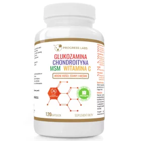   Progress Labs Glucozamină, Condroitină, MSM și Vitamina C - 120 capsule