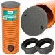 Ax de scurgere Millto 315 mm cu capac si 2 garnituri 110 mm, tub 100 cm