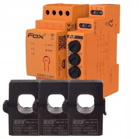 Monitor Wi-Fi trifazat F&F Fox MEF-3-OPTI-100 cu semnalizare