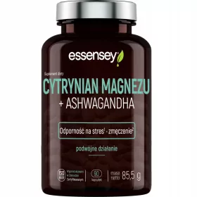   Citrinat de Magneziu + Ashwagandha ESSENSEY, 90 capsule, Suport Contra Stresului și Oboseală