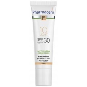   Fluid Dermatocosmetic Matifiant cu Minerale SPF 30 pentru Ten Mixt și Gras - Pharmaceris F, 30 ml