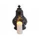 Lampă Ceramică Neagră cu Lumânare LED Inclusă - Design Modern