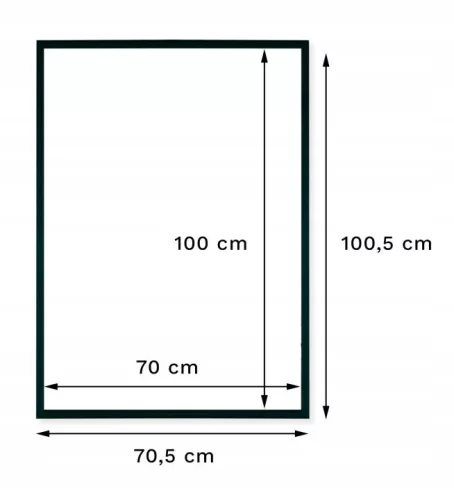 Rama din aluminiu negru Raw-West B1 70 × 100 cm