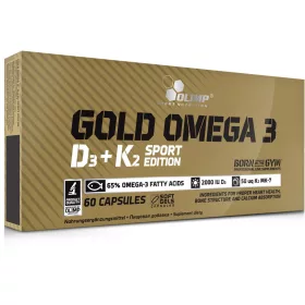   Supliment Gold Omega 3 D3 + K2 Sport Edition pentru Sănătatea Inimii și Oaselor - 60 Capsule