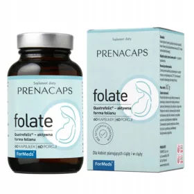   Prenacaps Folate - Supliment pentru Femei Însărcinate sau care Alăptează, 60 Capsule