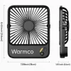 Ventilator de masă portabil Warmco D3, 10000 mAh, negru