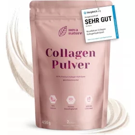   Kolagen în Pudră NovaNature®, 450g - 45 de Porții, Solubilitate Excelentă