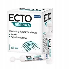   ECTO RESPIRA - Soluție de Inhalat cu Hialuronat și Ectoină, 20 Ampule de 5 ml