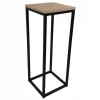 Suport din metal negru pentru ghiveci de flori 80 cm 30 × 30 cm