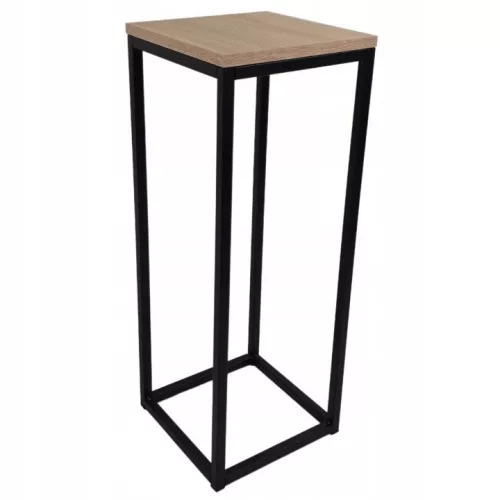 Suport din metal negru pentru ghiveci de flori 80 cm 30 × 30 cm