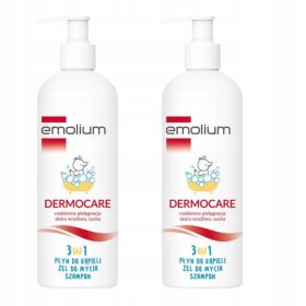   Emolium Dermocare 3w1 - Șampon Emulsie pentru Bebeluși și Copii, 400 ml