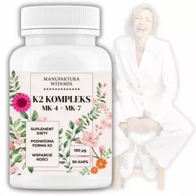   Complex de Vitamina K2 MK-4 + MK-7 cu Inulină de Cicoare - Protecție Completă
