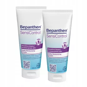   Bepanthen SensiControl - Crem pentru Îngrijirea Zilnică a Pielii Sensibile și Atopice, Set 2x200ml