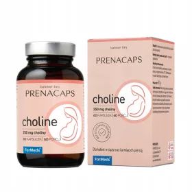   ForMeds PRENACAPS Colina 250mg – Supliment pentru Femei Însărcinate sau care Alăptează, 60 Capsule