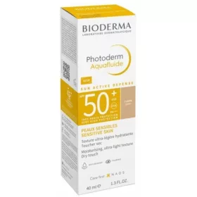   Bioderma Photoderm Aquafluide SPF 50+, Fluid Ultralejer pentru Protecție Solară, 40 ml