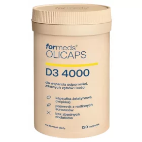   Supliment Alimentar ForMeds OLICAPS D3 4000 - 120 Capsule pentru Oase și Imunitate