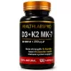 Health Labs Pro D3 20 000 UI + K2 MK-7 200 μg - 120 capsule pentru sănătatea oaselor și inimii