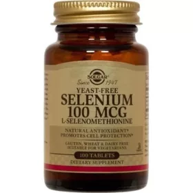   Seleniu Solgar Fără Drojdii 100 mcg, 100 Tablete - Supliment Alimentar