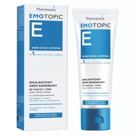   Crem emolient barrier Pharmaceris E Emotopic, pentru față și corp, 75 ml