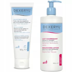  Set Dexeryl: Crem Emolient și Loțiune Nutritivă pentru Piele Uscată și Atopică