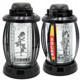   Set de 2 Lumânări Solare Moderne cu Roză - Design Elegant și Funcțional