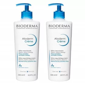  Cremă Ultra-Hidratantă Bioderma Atoderm pentru Față și Corp, Set 2x500 ml