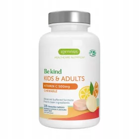   Vitamina C 500 mg fără zahăr, pentru adulți și copii, cu aromă de portocale și lămâie