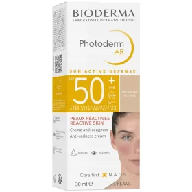   Cremă Tonică Colorantă Bioderma Photoderm AR SPF50+ pentru Piele Sensibilă şi Cu Probleme Vascu