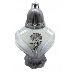   Lumânare Artistică Monumentală din Sticlă cu Aplicație Modernă în Formă de Floare