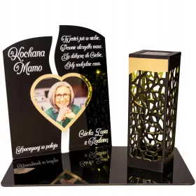   Lumânare Solară Eternă LED cu Fotografie pentru Mormânt - Personalizabilă