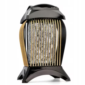   Lampion Funerar Z2 Ażur în Negru și Auriu - Eleganță și Design Modern