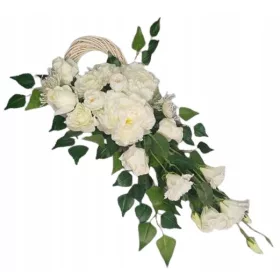   Coroană Funerară Artificială Premium pentru Mormânt, Realizată Manual, 85cm