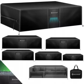   Husă de Protecție pentru Mobilier de Grădină, Impermeabilă și Wiatroszczelna, din Oxford 420D, Negru