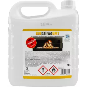   Neutru Biocombustibil 3 L inodor pentru bio-șemineu, ecologic, sigur pentru sănătate, arzător eficient, flacără galben-portocalie, fără fum sau cenușă, produs polonez