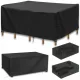Husă de Protecție pentru Mobilier de Grădină Springos® - Masă și Scaune, Negru
