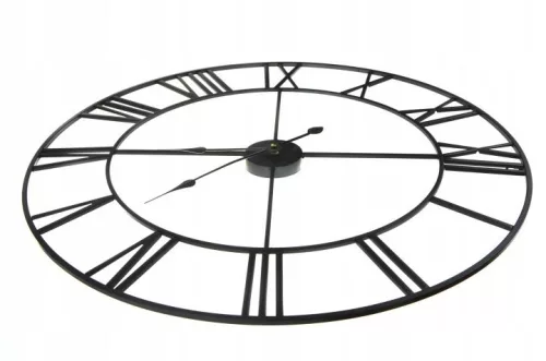 Ceas de perete din metal negru ARVENTA STYLE 80 cm