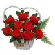 Coș cu Flori Artificiale pentru Mormânt - Decor Comemorativ Personalizabil