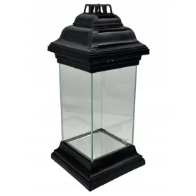   Lampion Elegant cu Picioare și Capac Negru - Un Decor Simplu și Rafinat