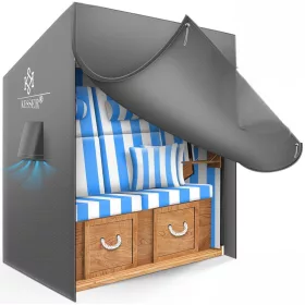   Husă de Protecție KESSER pentru Coș de Plajă, Impermeabilă, Oxford 600D, 135 x 105 x 140/175 cm