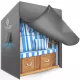 Husă de Protecție KESSER pentru Coș de Plajă, Impermeabilă, Oxford 600D, 135 x 105 x 140/175 cm