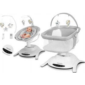    Pătuț de călătorie Lionelo 61 x 73 cm LO-BELLA SET GRI BETON