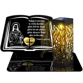   Lampă solară LED Premium XL cu decorațiuni aurii - Znicz etern