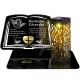 Lumină Solară LED Premium XL cu Decor Aurit - Lampă de Gradină Ecologică