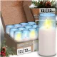 Set 12 Lumânări Electrice cu Efect de Flacără pentru Decor și Siguranță, Înălțime 12,5 cm