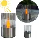 Lampion Solar LED cu Efect de Flacără, Negru, Eco-Eficient şi Portabil