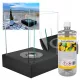 Bio-șemineu Sunset Garden mini negru mat cu Biocombustibil aromat 1L lemongrass – bio-șemineu portabil, elegant, din oțel rezistent, cu arzător inox, ideal pentru încălzire și atmosferă confortabilă în casă, apartament sau birou