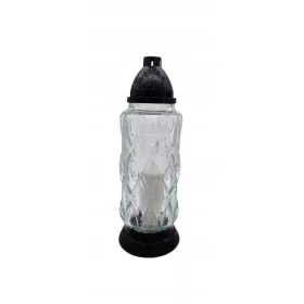   Lampion Eleganță Universală din Sticlă Mată cu Capac Detașabil - 39 cm Înălțime