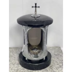  Lampion Funerar de Lux din Piatră Naturală și Aluminiu – Design Modern