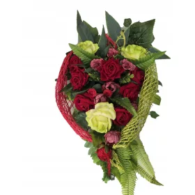   Aranjament Floral pentru Cimitir cu Roze - Eleganță și Respect